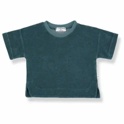 T-Shirt Pietro Eponge | Bleu pétrole