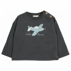 T-shirt Plane Coton Bio | Gris anthracite