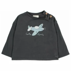 T-shirt Plane Coton Bio | Gris anthracite