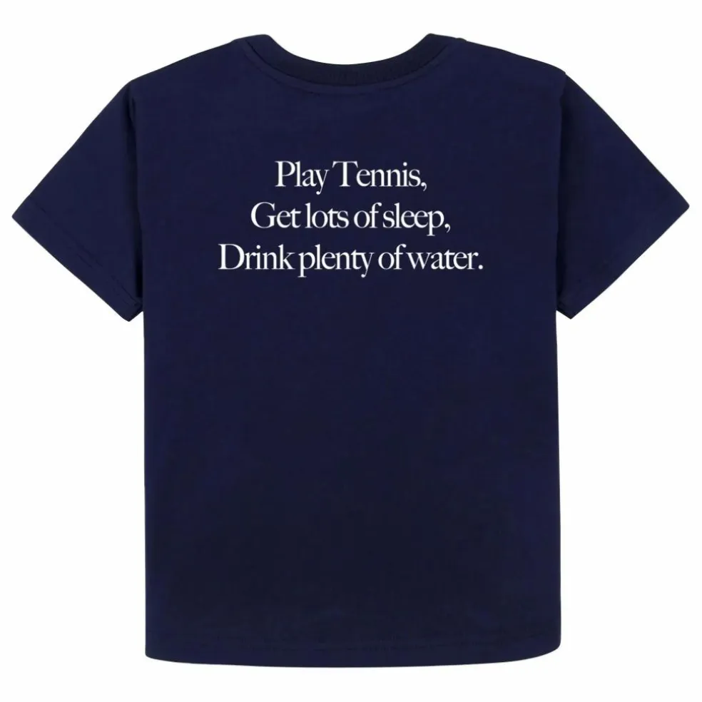 T-shirt Play Tennis Coton Recyclé | Bleu marine