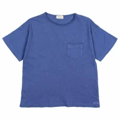 T-shirt Poche Lin | Bleu indigo