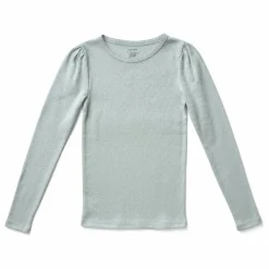 T-shirt Pouf Pointelle Coton Bio | Bleu pâle