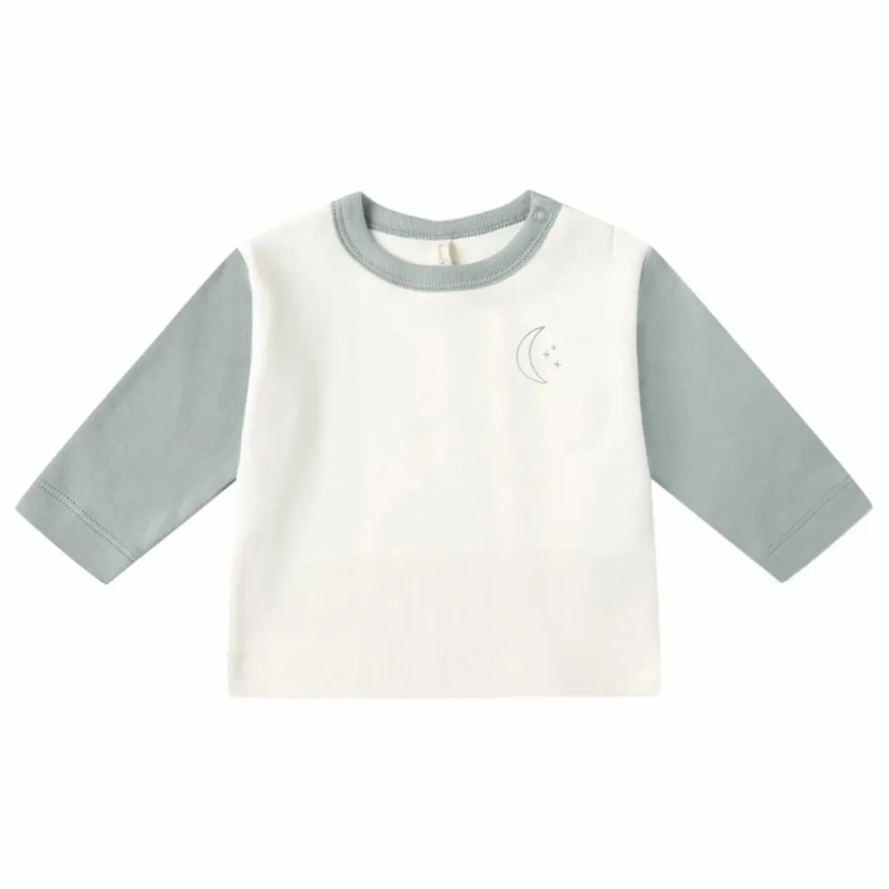 T-shirt Raglan Lune Coton Bio | Bleu gris