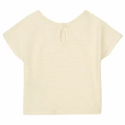 T-shirt Rayé Baby Coton Bio | Beige