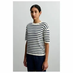 T-shirt Rayé Coton Bio - Collection Femme | Bleu marine