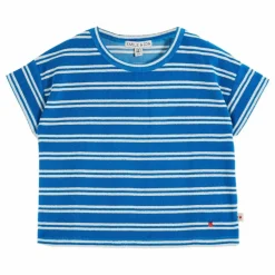 T-Shirt Rayure Eponge | Bleu