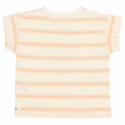 T-shirt Rayures Bébé Coton Bio | Abricot