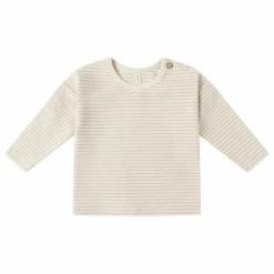T-shirt Rayures Maille Bio | Grège