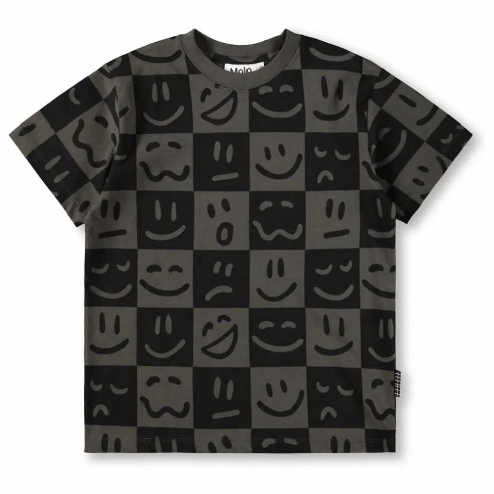T-shirt Riley Emotion Damier Coton Bio | Noir