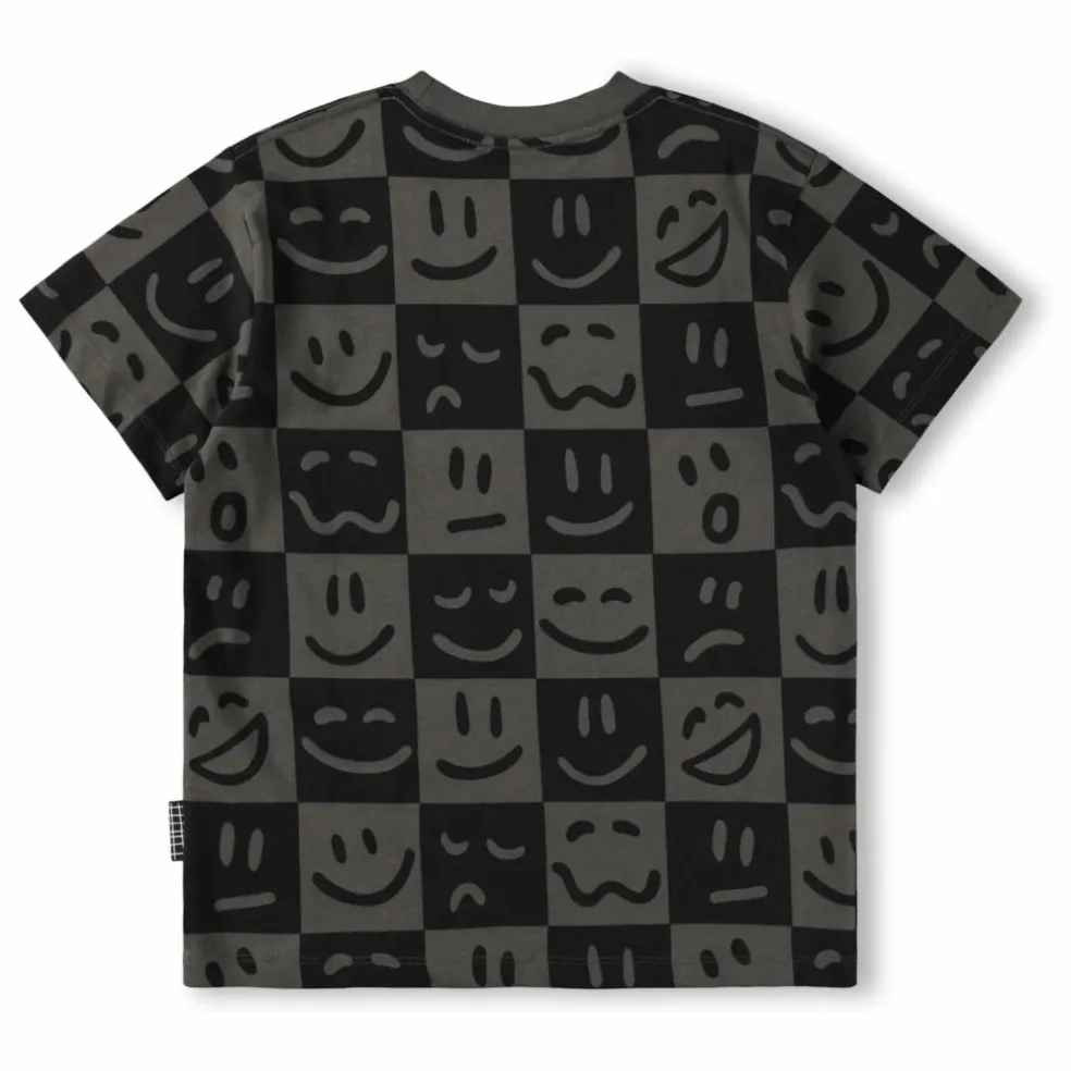 T-shirt Riley Emotion Damier Coton Bio | Noir