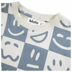 T-shirt Riley Mood Squares Coton Bio | Bleu