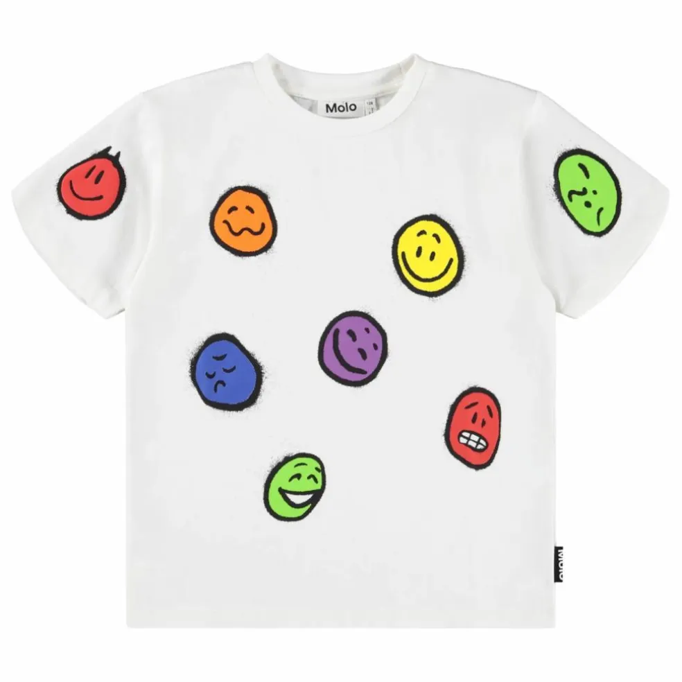T-shirt Riley Smiley Coton Bio | Blanc