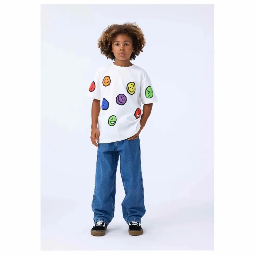 T-shirt Riley Smiley Coton Bio | Blanc