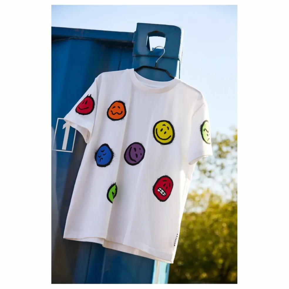 T-shirt Riley Smiley Coton Bio | Blanc