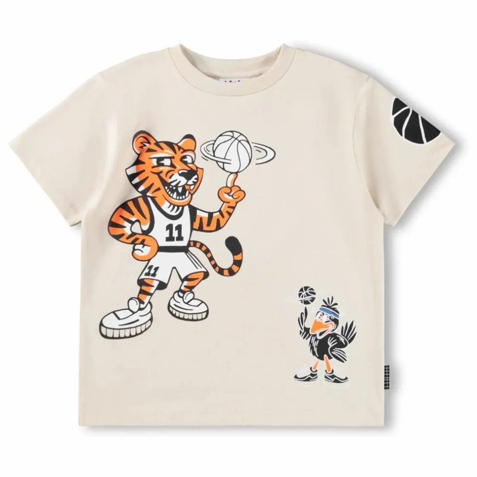 T-shirt Rodney Mascottes Basketball Coton Bio | Ecru