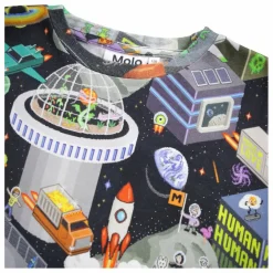 T-shirt Rodney Pixel Space Coton Bio | Noir