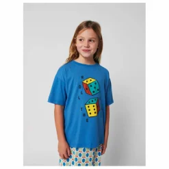 T-shirt Roll The Dice Coton Bio | Bleu