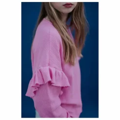 T-shirt Ruffle Coton Bio | Rose