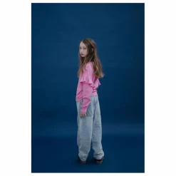 T-shirt Ruffle Coton Bio | Rose