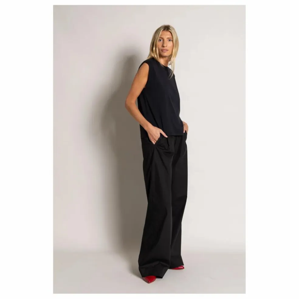 T-shirt Sans Manches Freja Coton Bio | Noir