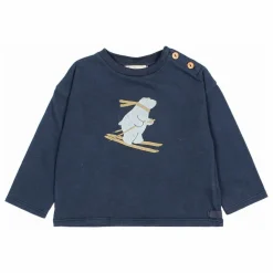 T-shirt Ski Coton Bio | Bleu marine