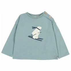 T-shirt Ski Coton Bio | Vert Cèdre