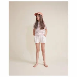 T-shirt Terry Rayures Eponge Coton Bio | Rouge