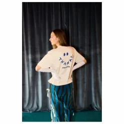 T-shirt Thanks Coton Bio - Collection Femme | Blanc cassé