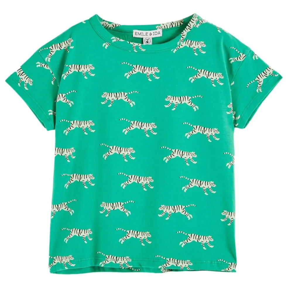 T-Shirt Tigre Coton Bio | Vert
