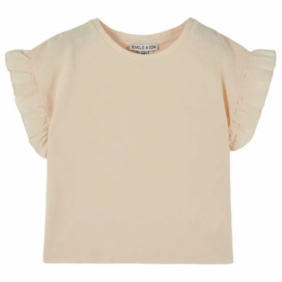 T-Shirt Volant Eponge | Crème