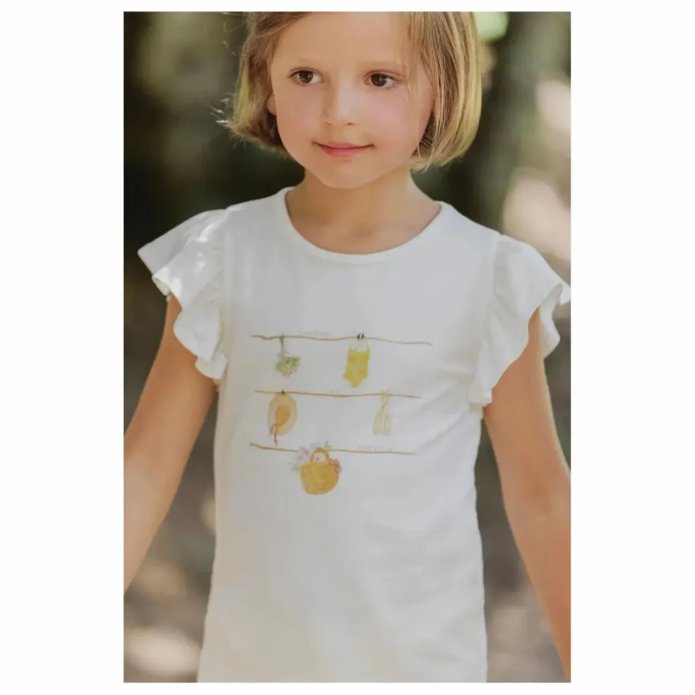 T-shirt Volants | Ecru