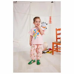 T-Shirt Volants Coton Bio Feux d'Artifice | Rose
