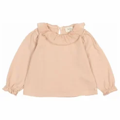 T-shirt Volants Coton Bio | Rose
