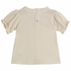 T-shirt Volants Coton Flammé | Ecru