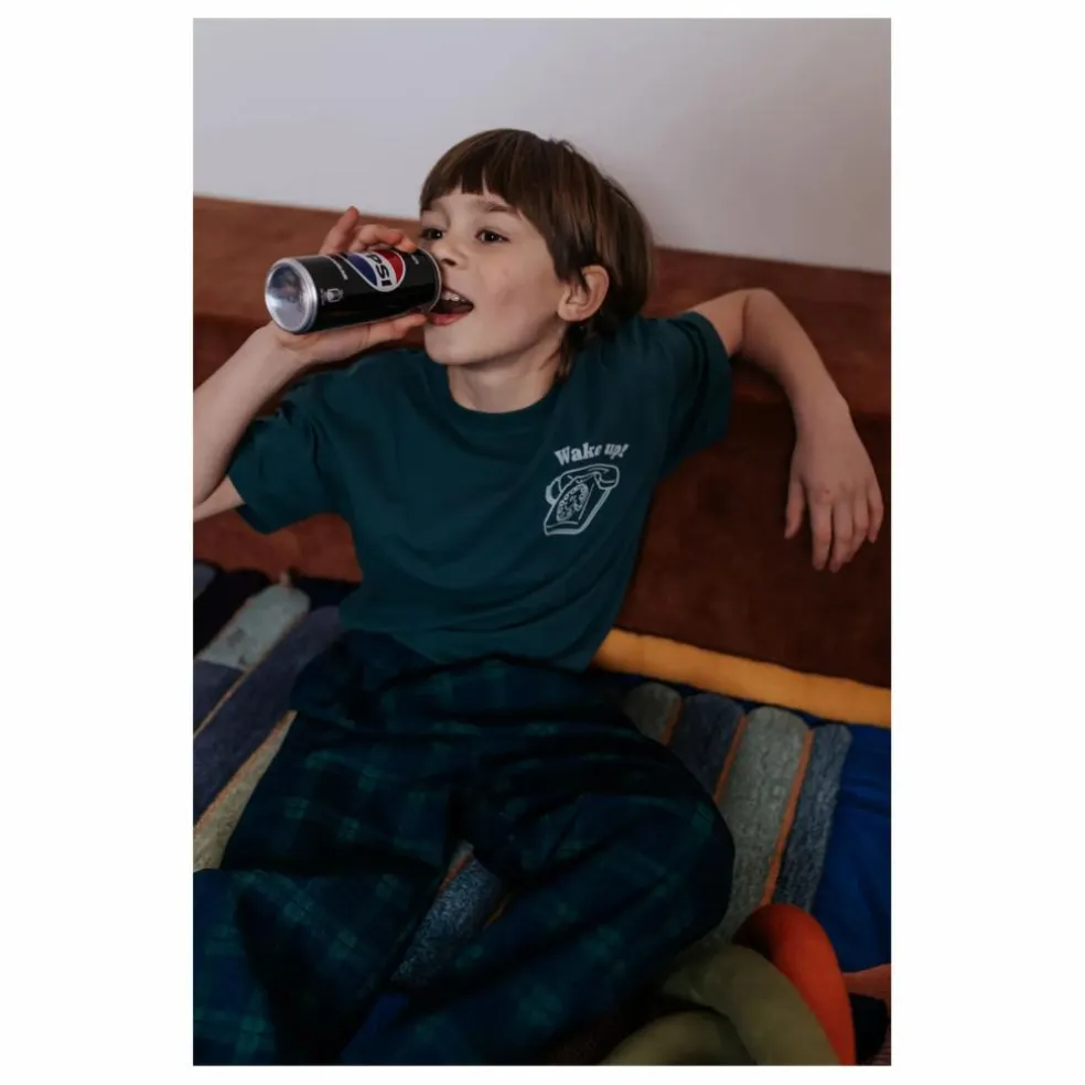 T-shirt Wake Up Coton Bio | Vert foncé