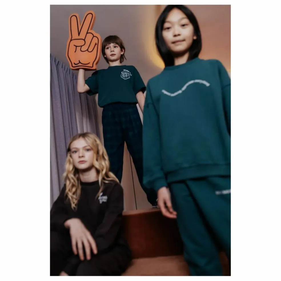 T-shirt Wake Up Coton Bio | Vert foncé