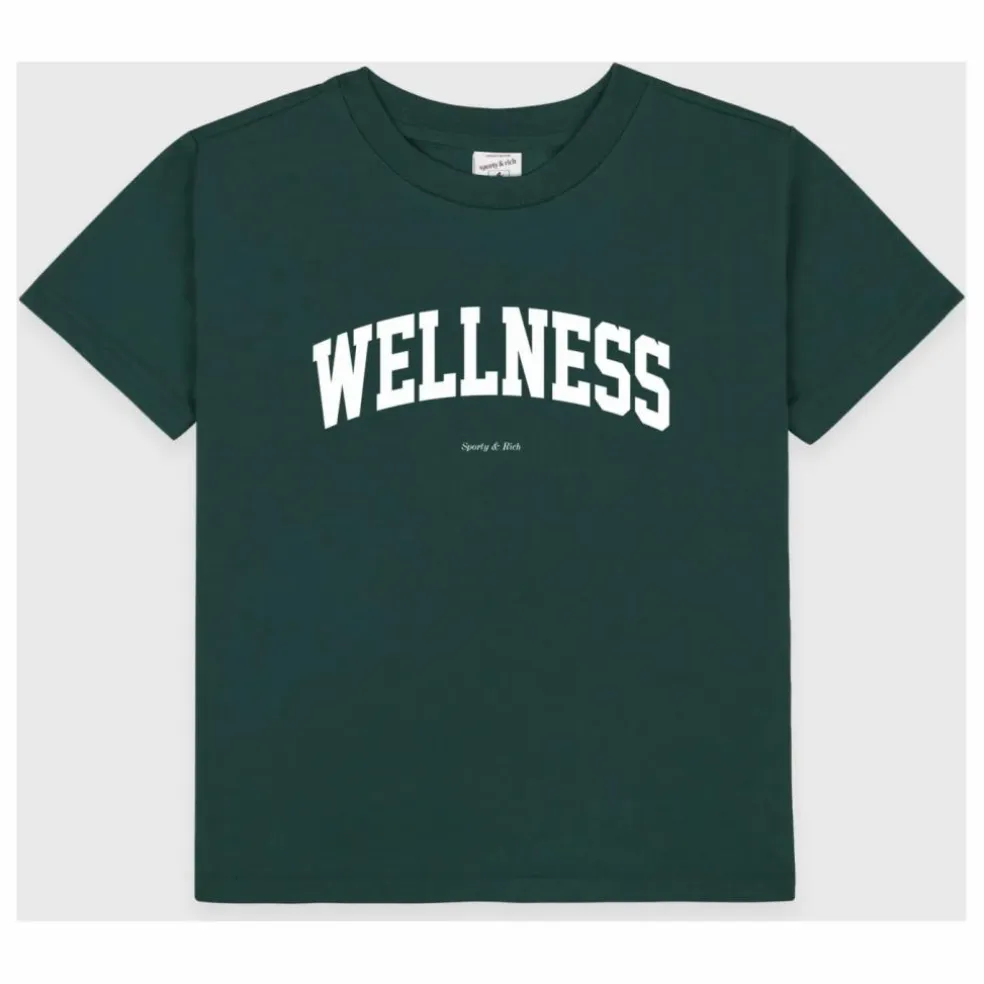 T-shirt Wellness Ivy Coton Recyclé | Vert foncé
