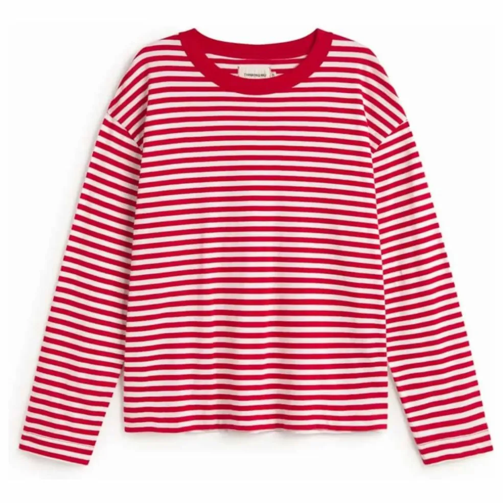 T-shirt Willy Emily R Rayé Coton Bio | Rouge