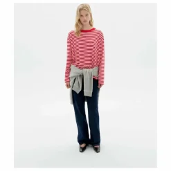 T-shirt Willy Emily R Rayé Coton Bio | Rouge