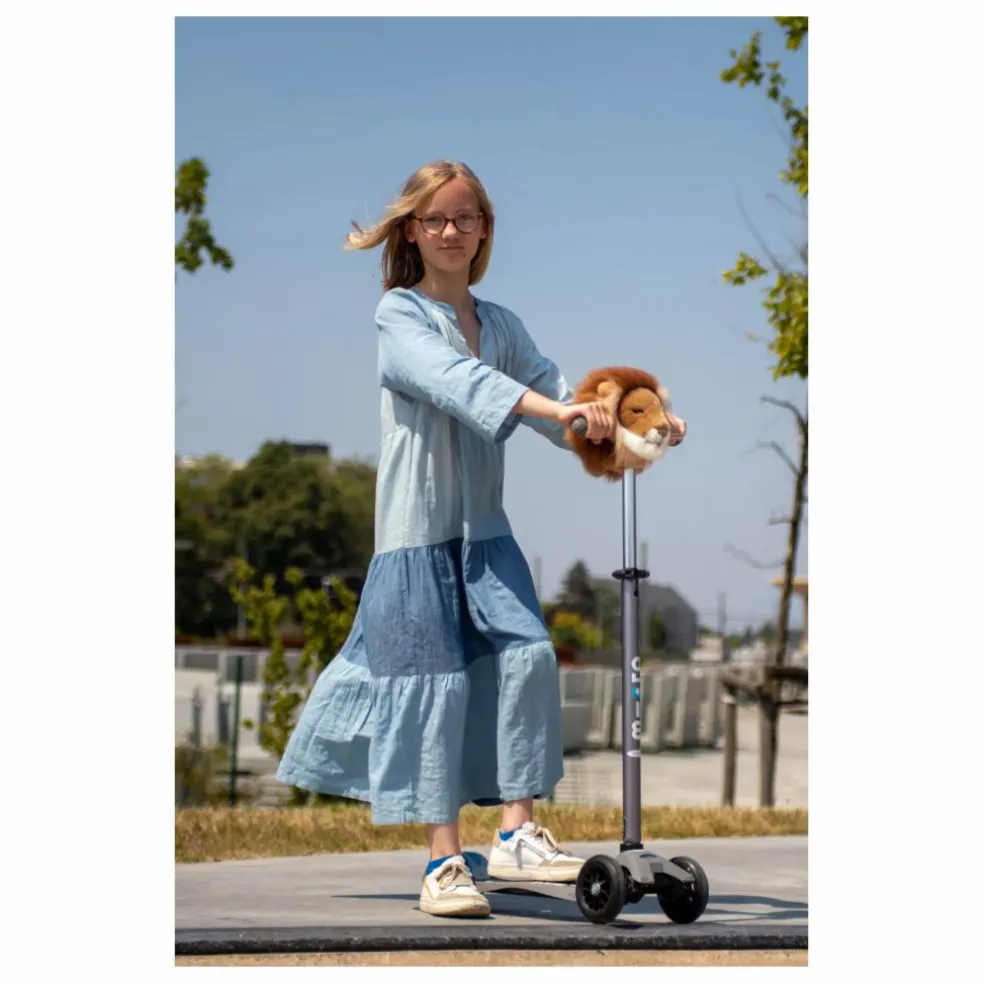Tête de trottinette Lion | Brun