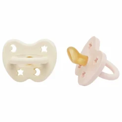 Tétine physiologique en caoutchouc naturel - Set de 2 | Blanc
