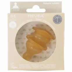 Tétines en caoutchouc naturel débit lent - Lot de 2