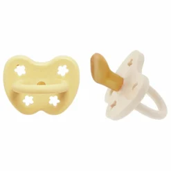 Tétines physiologiques en caoutchouc naturel - Lot de 2 | Beige