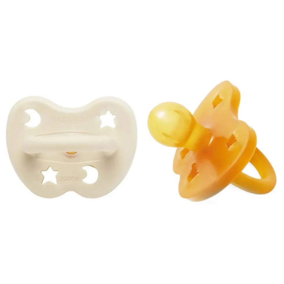 Tétines rondes en caoutchouc naturel - Lot de 2