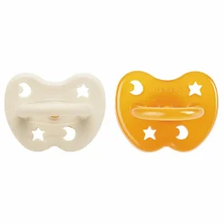 Tétines rondes en caoutchouc naturel - Lot de 2