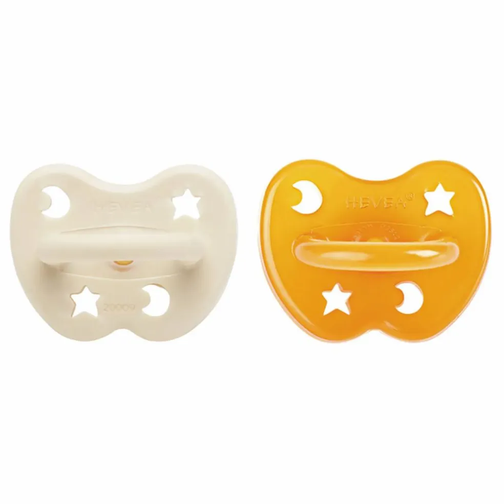 Tétines rondes en caoutchouc naturel - Lot de 2