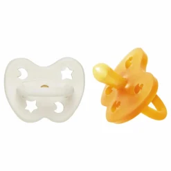 Tétines symétriques en caoutchouc naturel - Lot de 2 | Crème