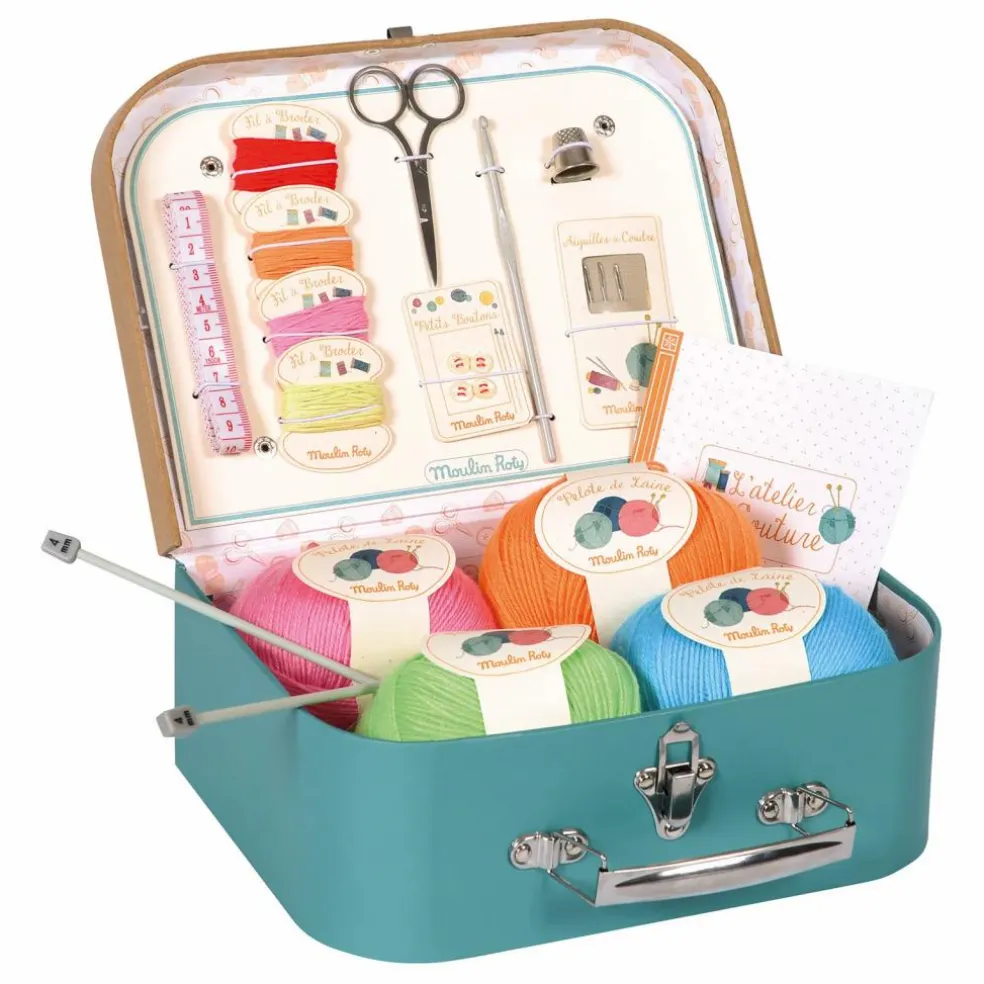 Valise couture - Set de 21 accessoires | Bleu