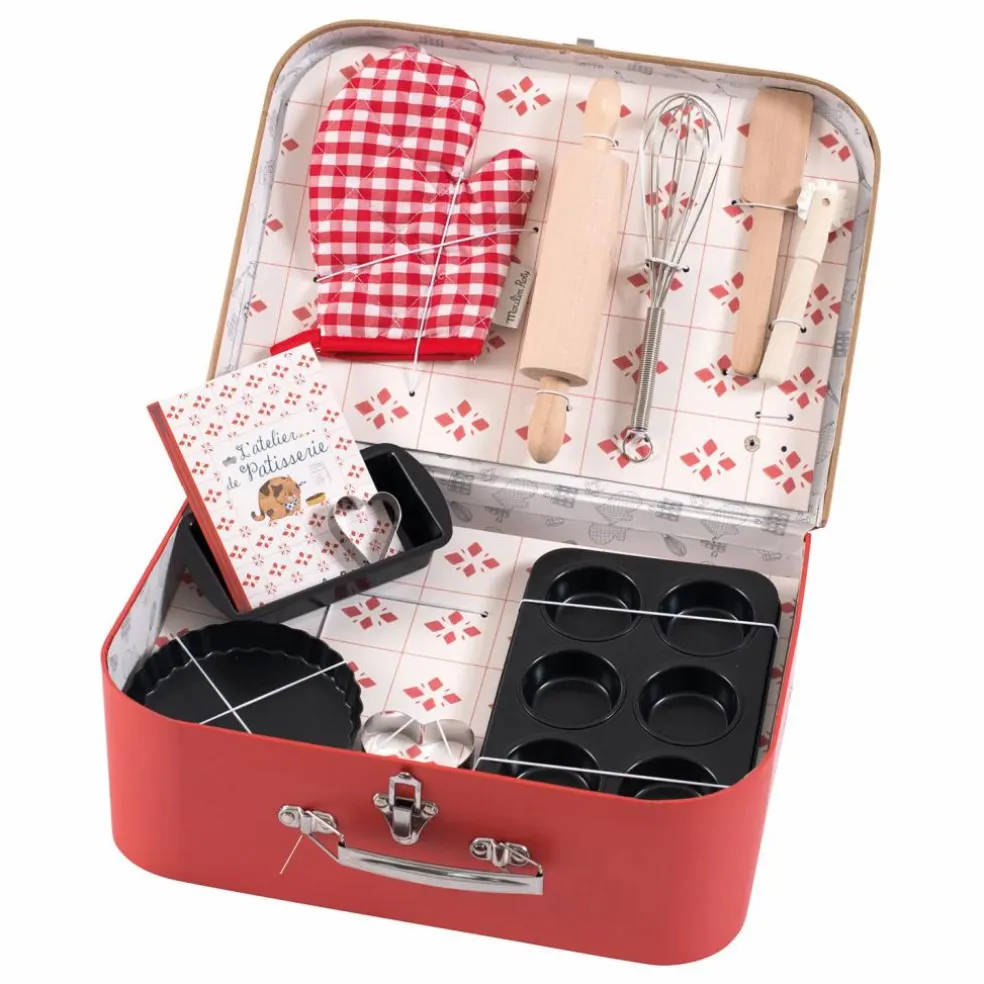 Valise pâtisserie - Set de 11 accessoires | Rouge