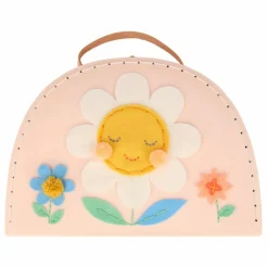 Valisette avec fleurs brodées